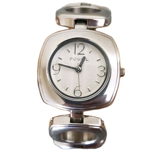 Ladies Fossil Water Resistant Quartz Bracelet Watch Stainless Steel 6" New Batt - Picture 5 of 10